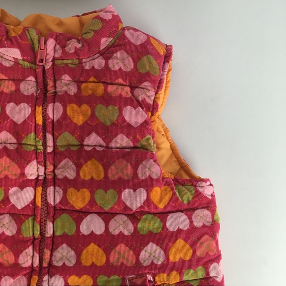 Gymboree Kid’s Quilted Corduroy Puffer Vest in Hearts Multicolor - Picture 3 of 8